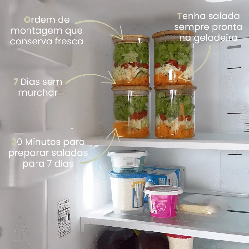 Salada no pote
